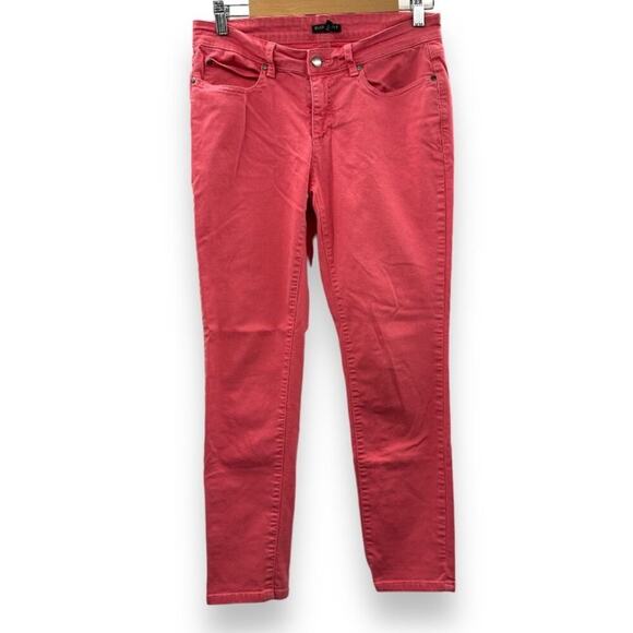 Eileen Fisher Barbiecore Pink‎ Mid Rise Skinny Cropped Jeans Size 6 - Picture 1 of 10